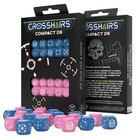Metamie kauliņi Q-Workshop Crosshairs Compact D6 Blue&Pink