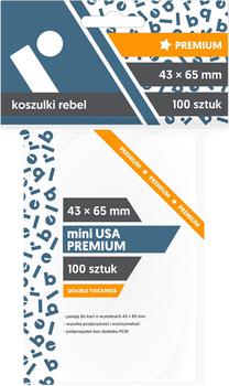 Žaidimo kortelių dėklas Rebel Mini USA Premium 100 pieces