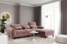 Kampinė sofa Foble Nube 24, rožinė sp., dešininė, 196 x 267 cm x 100 cm