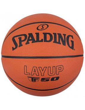 Krepšinio kamuolys Spalding LayUp TF-50 84334Z, 5 dydis, juoda sp./oranžinė sp.
