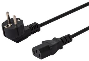 Laidas Savio IEC320 C13 / Schuko IEC-320 C13, Schuko, 1.8 m, juoda sp.