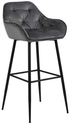 Baaritool Silvana, must v./tumehall v., 53 cm x 52 cm x 104 cm