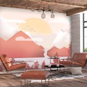 Fototapete Artgeist Landscape At Sunset, 175 cm x 175 cm