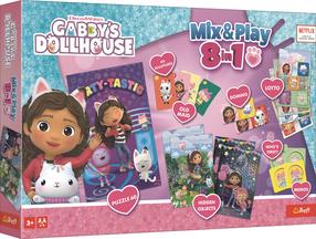 Stalo žaidimų rinkinys Trefl Gabbys Dollhouse Mix & Play 8in1, EN
