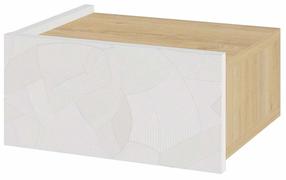 Naktinis staliukas Kalune Design Onda, ąžuolo sp./balta sp., 18.5 cm x 38.4 cm x 31 cm