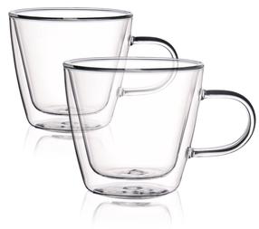 Dvigubo stiklo puodelių rinkinys Homla Cembra Basic, skaidri sp., 0.28 l