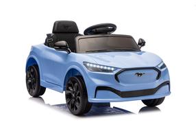 Bērnu elektroauto Ford Mustang Mach-E, zila krās.
