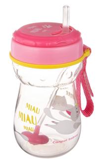 Vaikiška gertuvė Canpol Babies Sport Cup Cat, 9 mėn., plastikas/silikonas, rožinė sp.