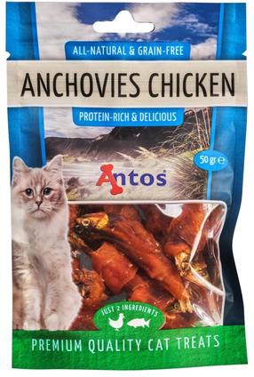 Skanėstas katėms Antos Anchovies Chicken, žuvis/vištiena, 0.05 kg