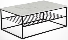 Kavos staliukas Kalune Design Etna Marmo, balta sp./pilka sp., 95 cm x 55 cm x 43 cm
