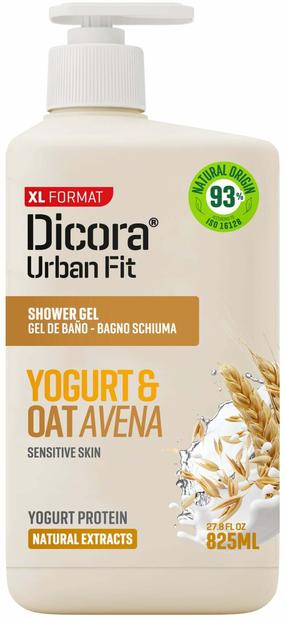 Гель для умывания тела Dicora Protein Yogurt & Oats, 825 мл