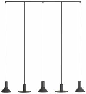 Lampa griesti Nowodvorski Hermanos 10906, GU10, 5 x 10 W, melna krās. / melna krās.
