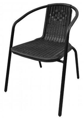 Lauko kėdė Loreto, juoda sp., 59 cm x 55 cm x 73 cm