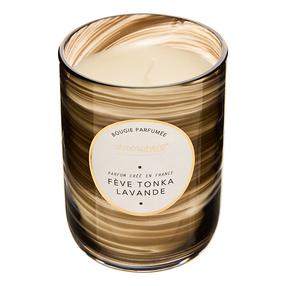 Svece, aromātiskā Atmosphera Wavy Tonka, 45 h, 275 g, melna krās.