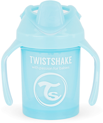 Vaikiška gertuvė Twistshake Mini 78268, 230 ml, 4 mėn., 8 cm, polipropilenas (pp)/termoplastinė guma (tpe), žydra sp.