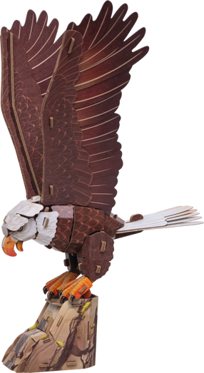 3D пазл MakeBug Bald Eagle MB-D-0057, 11 см x 6 см, коричневый цв.