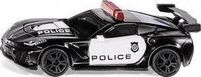 Rotaļu policijas mašīna Siku Chevrolet Corvette ZR1 1545, melna krās.