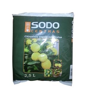Substratas kambarinėms gėlėms/vaismedžiams Sodo Centras, 2.5 l