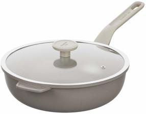 Keptuvė su dangčiu, su dangčiu BergHOFF Dune Wok, Ø 28 cm, aliuminis/silikonas/grūdintas stiklas, rusva sp.