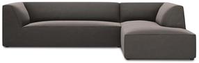 Kampinė sofa Micadoni Home Ruby 4 Seats, tamsiai pilka sp., dešininė, 273 x 180 cm x 69 cm
