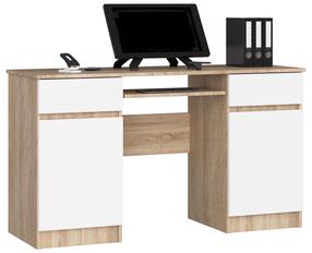 Rakstāmgalds ar atvilktnēm Akord Furniture Factory, 135 cm x 50 cm, 77 cm, ozola krās.
