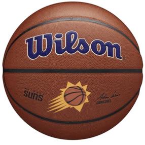 Krepšinio kamuolys Wilson Team Alliance Phoenix Suns, 7 dydis, ruda sp./aukso sp./violetinė sp.