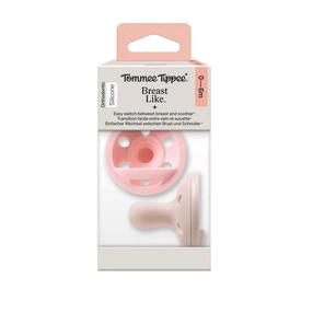 Čiulptukų rinkinys Tommee Tippee Breast Like, 0 mėn., rožinė sp./smėlio sp.