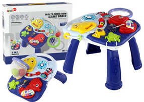 Bērnu spēļu galds Lean Toys 2in1 MultiFunction, 23 cm, zila krās.