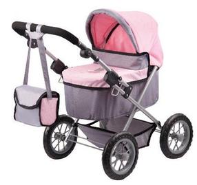 Lėlių vežimėlis Brimarex Trendy 6130089, rožinė sp./pilka sp.