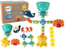 Vonios žaislų rinkinys Lean Toys Sea Animals, įvairių spalvų