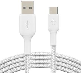 Vads Belkin USB-C - USB-A, USB Type C/USB A, 300 cm, balta krās.