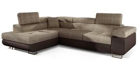 Kampinė sofa Anton Berlin 03, Soft 66, šviesiai ruda sp./tamsiai ruda sp., kairinė, 202 x 275 cm x 90 cm