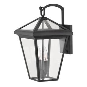 Sieninis lauko šviestuvas Quintiesse Alford, 40W, E14, IP44, juoda sp., 25.4 cm x 45.9 cm
