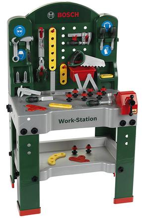 Bērnu darbarīku komplekts Klein Bosch Work Station, zaļa krās.