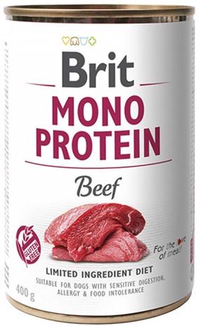 Šlapias šunų maistas Brit Mono Protein Beef, jautiena, 0.4 kg