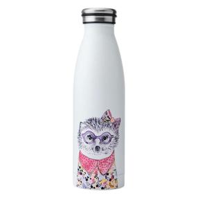 Ūdens pudele Mikasa Tipperleyhill Hedgehog, balta krās./rozā krās./pelēka krās., nerūsējošais tērauds, 0.5 l