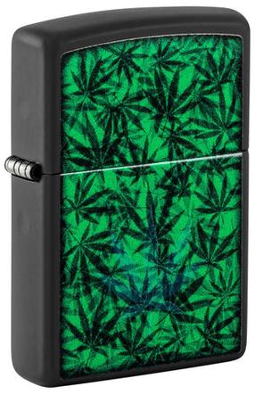 Зажигалка Zippo Cannabis 48736, черный цв./зеленый цв.