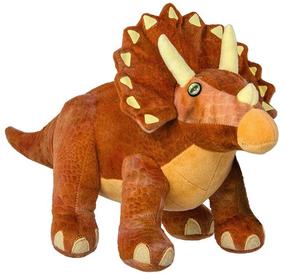 Pliušinis žaislas dinozauras Wild Planet All About Nature Triceratops, ruda sp., 26 cm