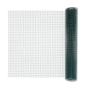Сетка сварная Garden Center, 25 x 25 x 2.2 мм, 100 см, 5 м, оцинкованная/pvc