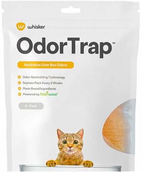 Gaiviklis, kačių kraiko dėžutei Whisker OdorTrap, 6 vnt., Oranžinė sp.