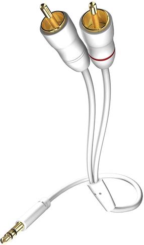 Kaabel in-akustik 3.5mm - 2 x RCA 3.5 mm male, 2 x RCA male, 7 m, valge v.