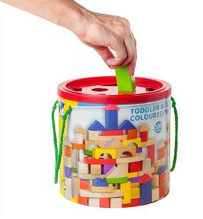 Medinės kaladėlės Woodyland 90905, 100 vnt.