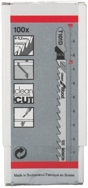 Saagide komplekt Bosch HCS Jigsaw Blades, 10 cm, 100 tk