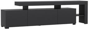 TV staliukas Kalune Design Beliz, antracito sp., 192 cm x 37 cm x 53 cm