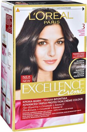 Plaukų dažai L’Oréal Paris Excellence Intense, kaštono sp., Chestnut 3