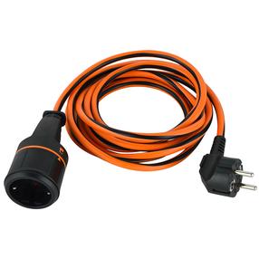 Удлинитель Electraline, 3 x 1,5 mm², 10 м, 1 розетка, черный цв./oранжевый цв.
