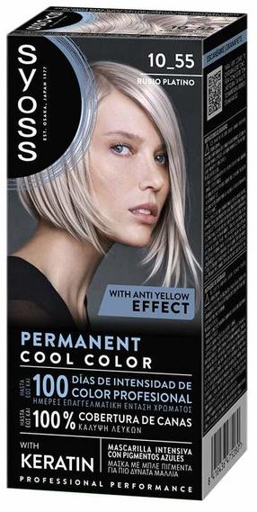 Plaukų dažai Syoss Permanent Cool Color, 10.55 Ultra Platinum Blond, 115 ml