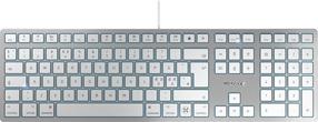 Laidinė kompiuterio klaviatūra CHERRY KC 6000 Slim, sidabro sp.