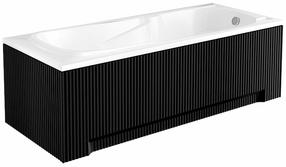 Vonia, įmontuojama Besco Majka Nova, 140 cm x 70 cm x 53.5 cm, stačiakampis, juoda sp.