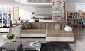 Kampinė sofa Sorento Berlin 03, Soft 33, šviesiai ruda sp., dešininė, 195 x 295 cm x 80 cm